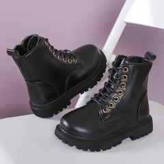 Girls' Zipper Boots with Fleece Lining for Autumn/Winter