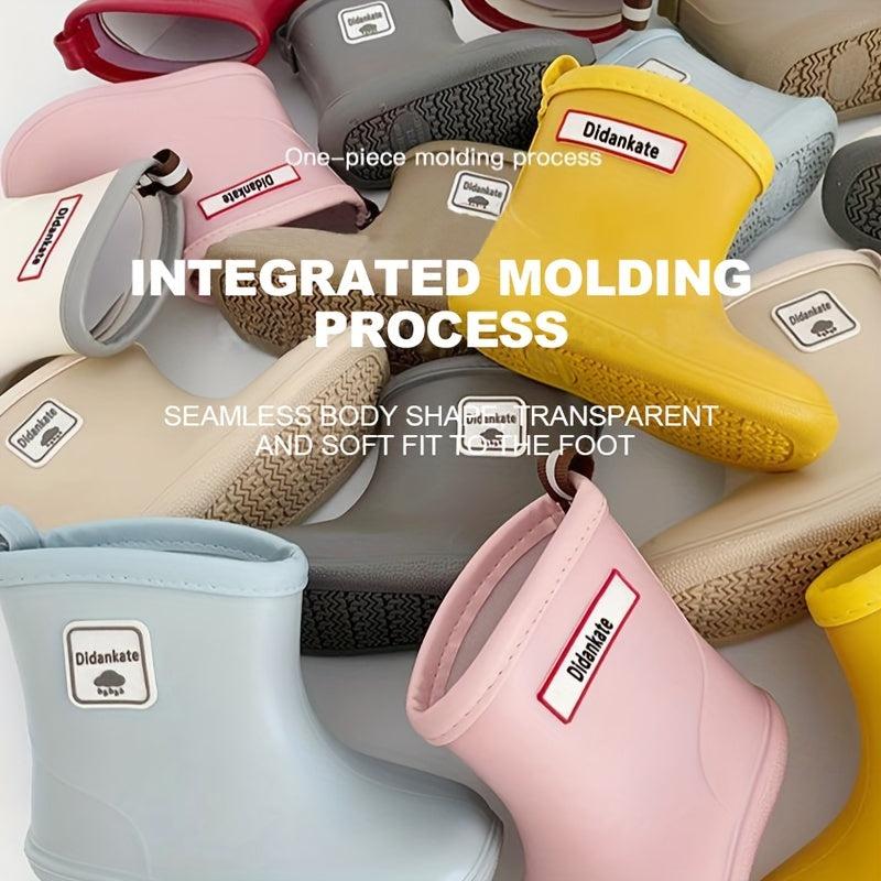 Waterproof Girls' Rain Boots Slip On Non Slip Durable