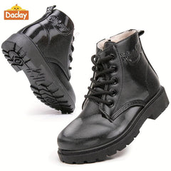 Daclay Soft Warm Fleece Boots W/Zipper For Girls Lightweight Non Slip Boots