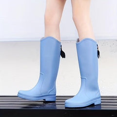 Girls High Top Waterproof Rubber Rain Shoes