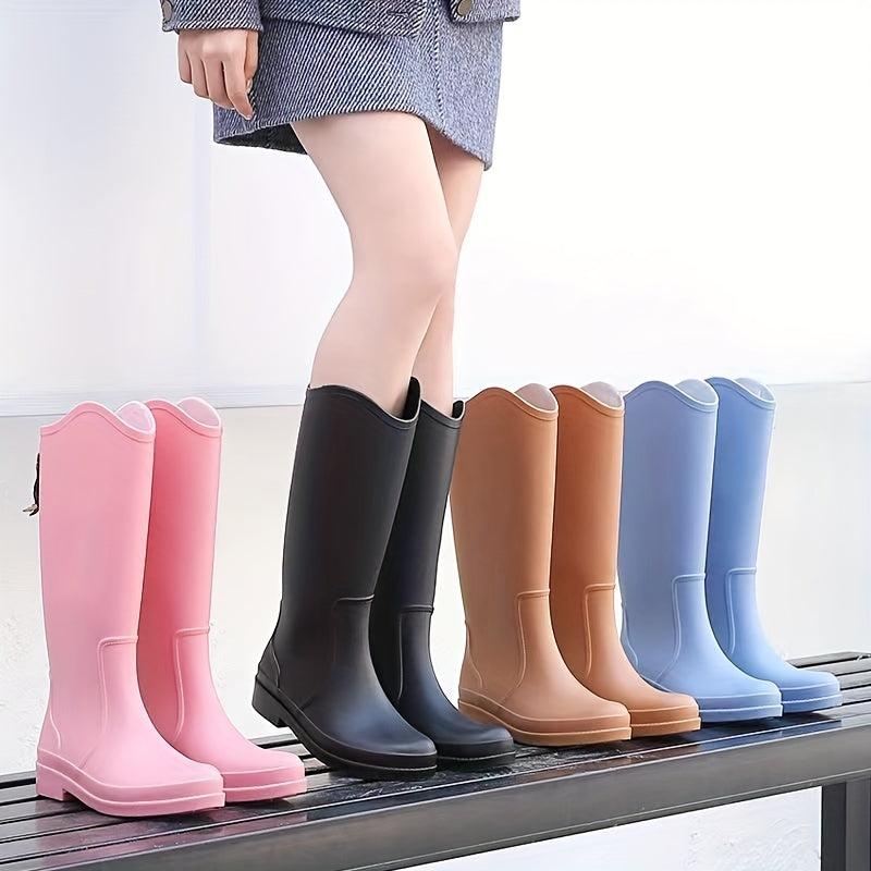 Girls High Top Waterproof Rubber Rain Shoes