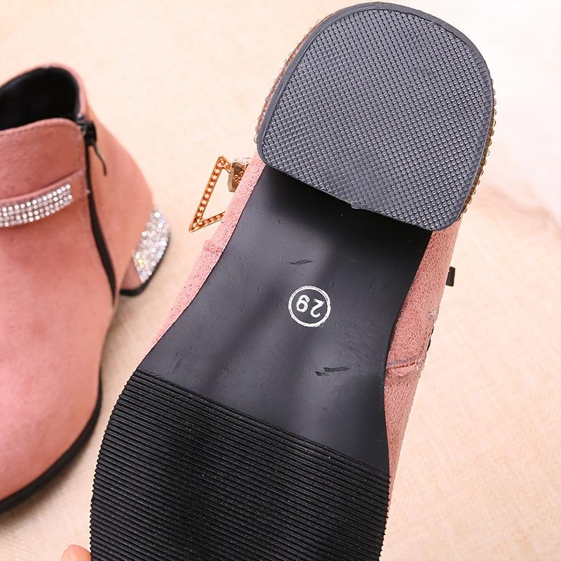 Rhinestone Girl's Boots Non slip Wear resistant