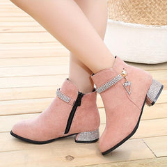 Rhinestone Girl's Boots Non slip Wear resistant