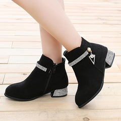 Rhinestone Girl's Boots Non slip Wear resistant