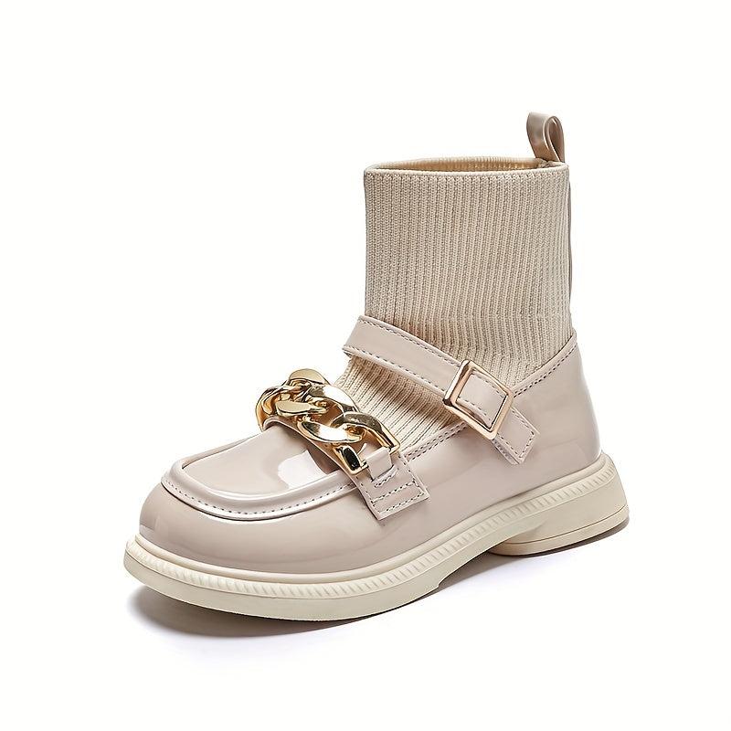 Girls Kids Ankle Boots with Sock Non Slip Comfortable Boots