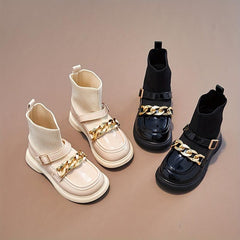 Girls Kids Ankle Boots with Sock Non Slip Comfortable Boots