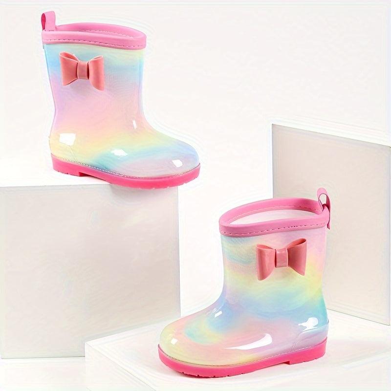Girl's PVC Rain Boots Slip On Non slip Waterproof Comfy Rain Shoes