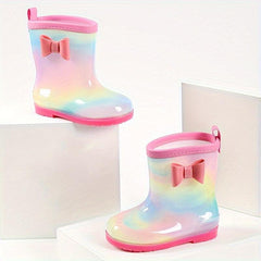Girl's PVC Rain Boots Slip On Non slip Waterproof Comfy Rain Shoes