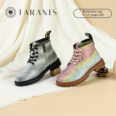 TARANIS Girls Ankle Boots with Zipper Lightweight Non Slip Boots