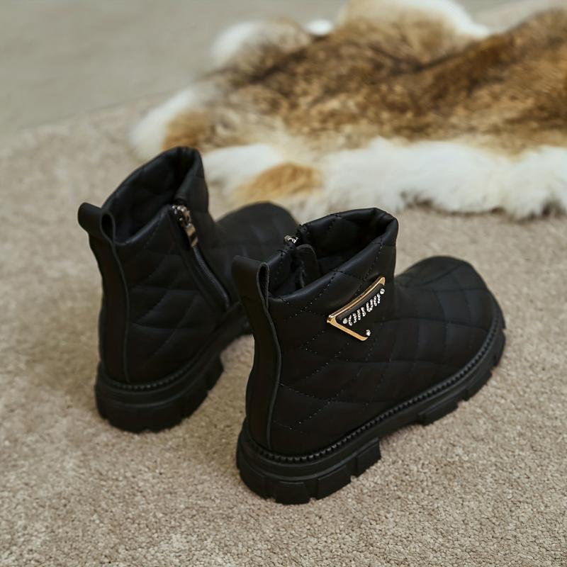 Girls Zipper Warm Boots for Comfortable Indoor Outdoor Wear