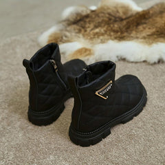 Girls Zipper Warm Boots for Comfortable Indoor Outdoor Wear