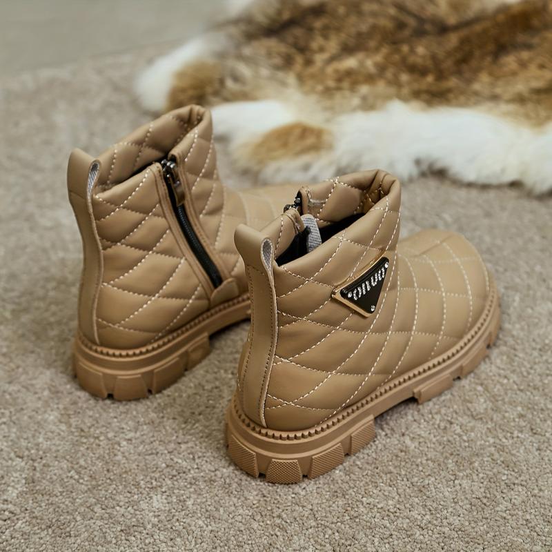 Girls Zipper Warm Boots for Comfortable Indoor Outdoor Wear