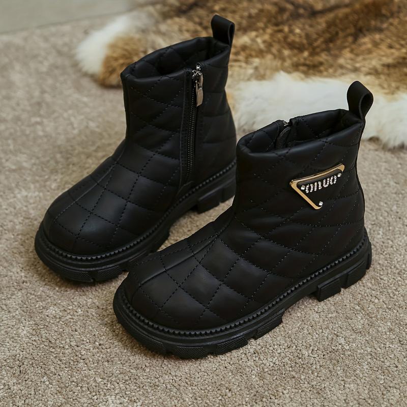 Girls Zipper Warm Boots for Comfortable Indoor Outdoor Wear