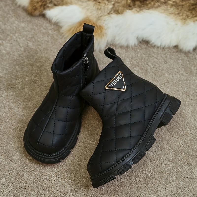 Girls Zipper Warm Boots for Comfortable Indoor Outdoor Wear