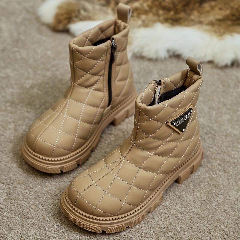Girls Zipper Warm Boots for Comfortable Indoor Outdoor Wear