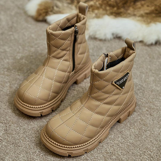 Girls Zipper Warm Boots for Comfortable Indoor Outdoor Wear