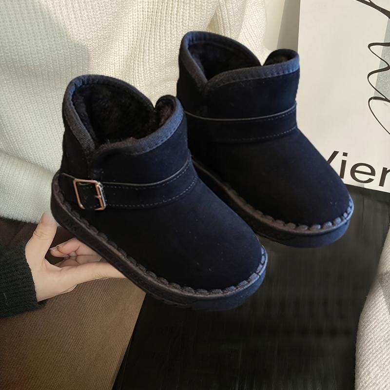 Vintage Snow Boots For Girls Soft Warm Plus Fleece Outdoor Walking Hiking Winter