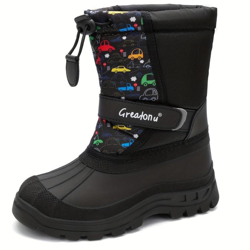 Girl's Snow Boots Warm Fleece Cozy Non slip Ankle Boots