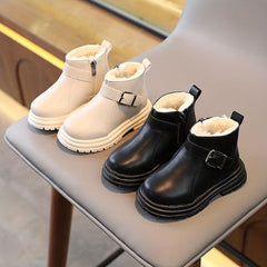Vintage Zipper Boots for Girls Plus Fleece Lined Soft Warm Comfortable Boots