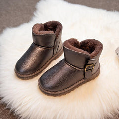 Girls' Warm Snow Boots Soft Fleece Lined Outdoor Winter Shoes