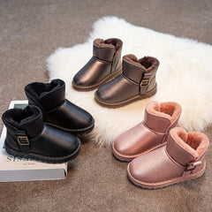 Girls' Warm Snow Boots Soft Fleece Lined Outdoor Winter Shoes