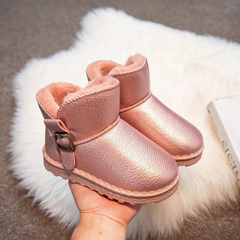 Girls' Warm Snow Boots Soft Fleece Lined Outdoor Winter Shoes