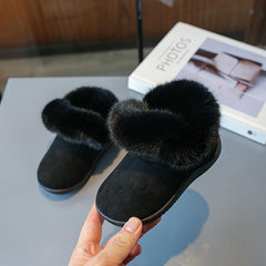 Girls' Furry Snow Boots Soft Warm Plus Fleece Boots for Outdoor Walks
