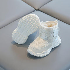 Soft Warm Fleece Baby Girls Snow Boots for Outdoor Walking Hiking