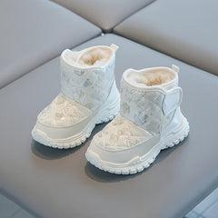 Soft Warm Fleece Baby Girls Snow Boots for Outdoor Walking Hiking