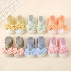 Bowknot Slip On Sock Shoes For Baby Girls