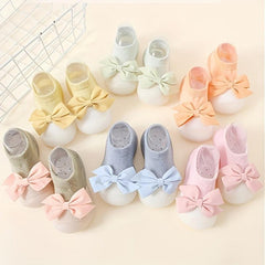 Bowknot Slip On Sock Shoes For Baby Girls