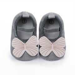 Cute Baby Girl Ballet Shoes Soft Sole Slip On Elastic Strap Spring Walking