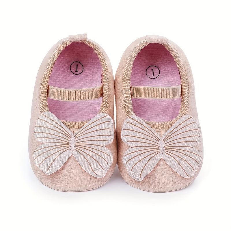 Cute Baby Girl Ballet Shoes Soft Sole Slip On Elastic Strap Spring Walking