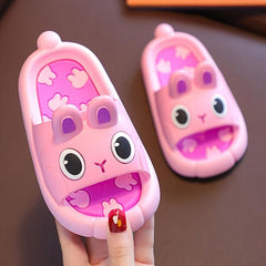 Cartoon Rabbit Slippers For Baby Girls Non Slip Lightweight Open Toe Slippers