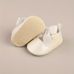 Bowknot Walking Shoes For Baby Girls Lightweight Non slip Shoes