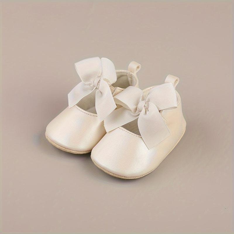 Bowknot Walking Shoes For Baby Girls Lightweight Non slip Shoes