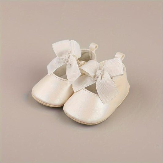 Bowknot Walking Shoes For Baby Girls Lightweight Non slip Shoes