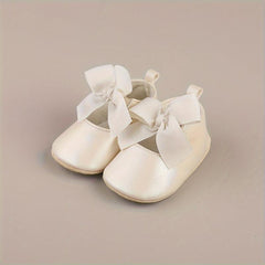Bowknot Walking Shoes For Baby Girls Lightweight Non slip Shoes