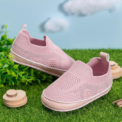 Baby Running Shoes Knit Breathable Crib Shoes Spring Summer