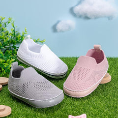 Baby Running Shoes Knit Breathable Crib Shoes Spring Summer