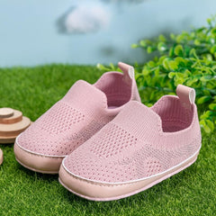 Baby Running Shoes Knit Breathable Crib Shoes Spring Summer