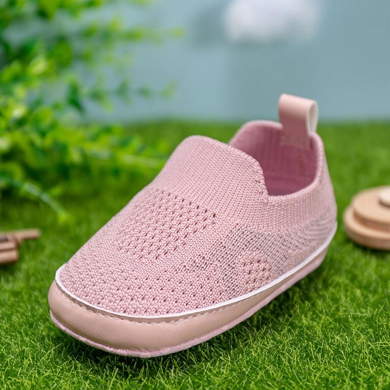 Baby Running Shoes Knit Breathable Crib Shoes Spring Summer