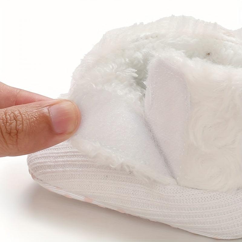 Soft Warm Fleece Boots for Baby Girls - Indoor Winter Walking
