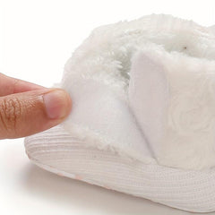 Soft Warm Fleece Boots for Baby Girls - Indoor Winter Walking