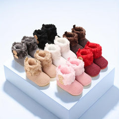 Soft Warm Fleece Boots for Baby Girls - Indoor Winter Walking