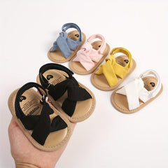 Baby Girls Hook & Loop Sandals Non Slip Walking Shoes For Newborn Summer