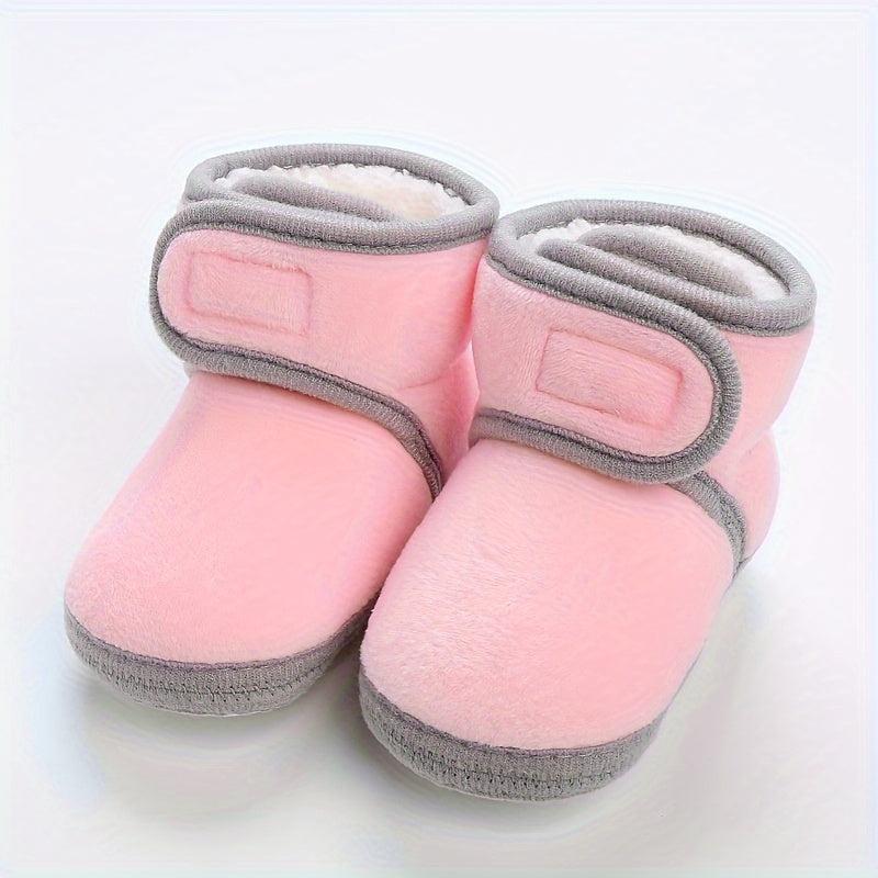 Fleece House Shoes For Baby Girls Soft Non Slip Walking Shoes