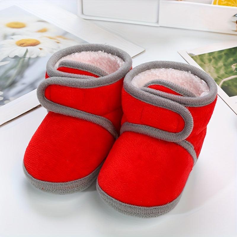 Fleece House Shoes For Baby Girls Soft Non Slip Walking Shoes