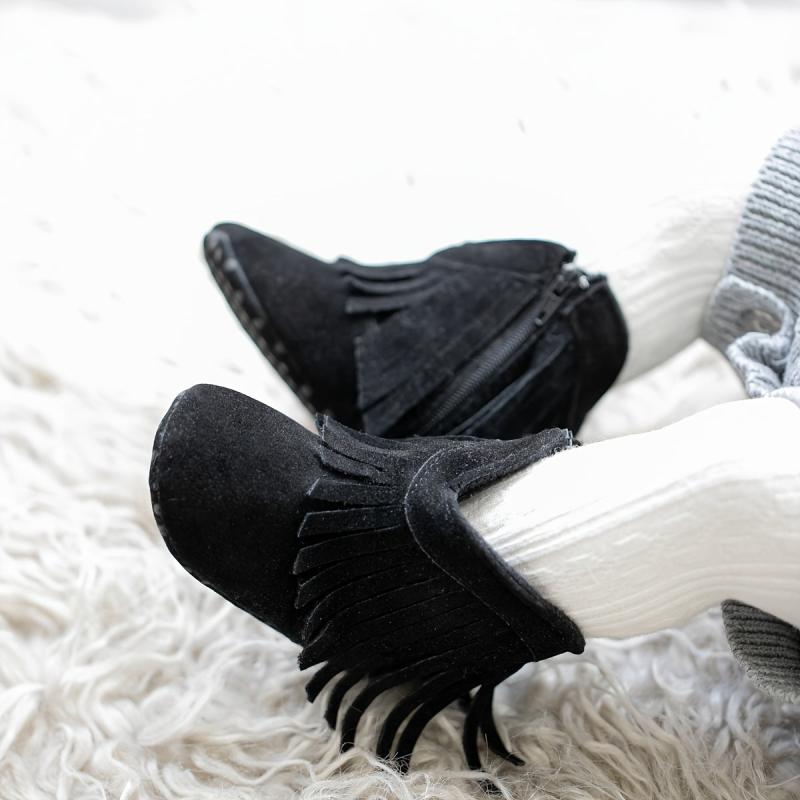 Cowboy Tassel Boots for Baby Girls Soft Bottom Non Slip Toddler Shoes