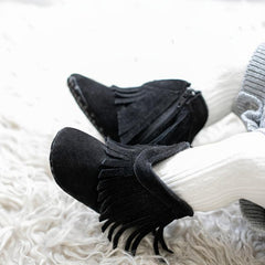 Cowboy Tassel Boots for Baby Girls Soft Bottom Non Slip Toddler Shoes